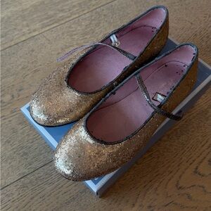 Jacadi Sparkling Gold Kids Dress Shoes